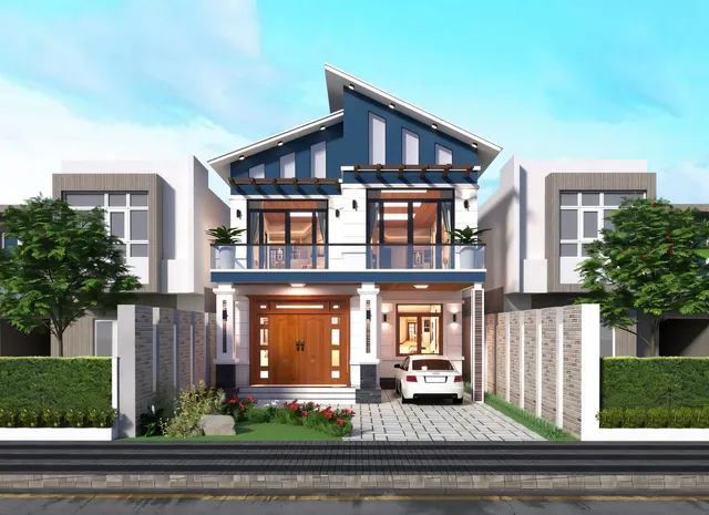 Mẫu nhà 02 Gia Khánh đã thi công – góc nhìn 1