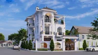 Phối cảnh mẫu 19: biệt thự 3 tầng tân cổ điển