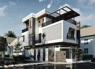 Phối cảnh mẫu 30: biệt thự 3 tầng hiện đại