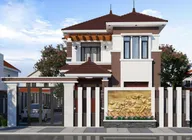 Phối cảnh mẫu 07: biệt thự 2 tầng mái nhật