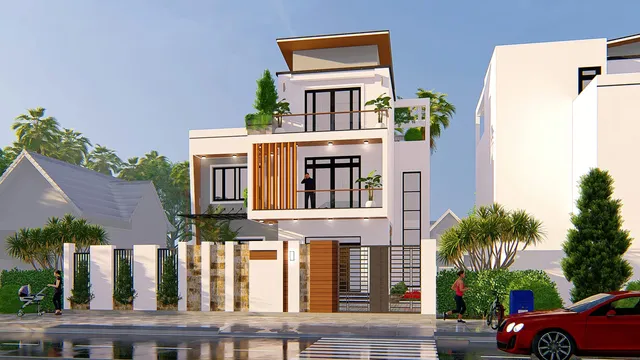 Mẫu nhà 34 Gia Khánh đã thi công – góc nhìn 1