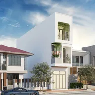Phối cảnh mẫu 44: nhà phố 3 tầng hiện đại