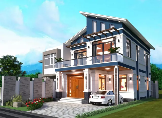 Mẫu nhà 02 Gia Khánh đã thi công – góc nhìn 2