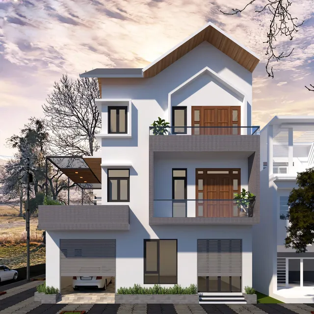 Mẫu nhà 31 Gia Khánh đã thi công – góc nhìn 3