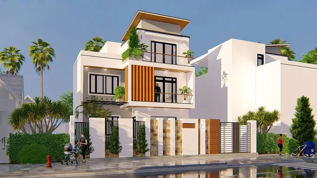 Mẫu nhà 34 Gia Khánh đã thi công – góc nhìn 3