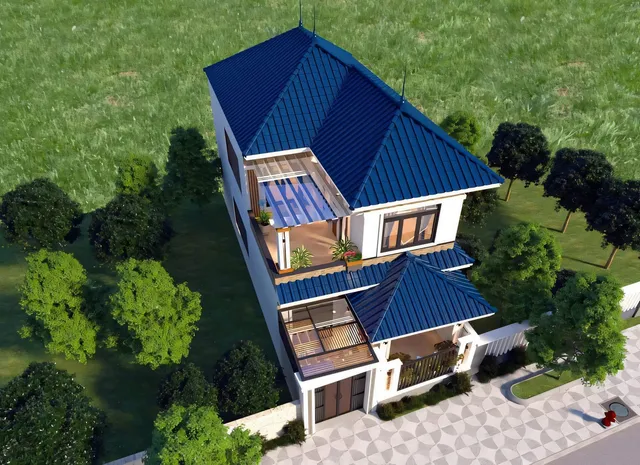 Mẫu nhà 11 Gia Khánh đã thi công – góc nhìn 3